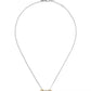 Faux Stone Signature Tubular Rondelle Pendant Necklace