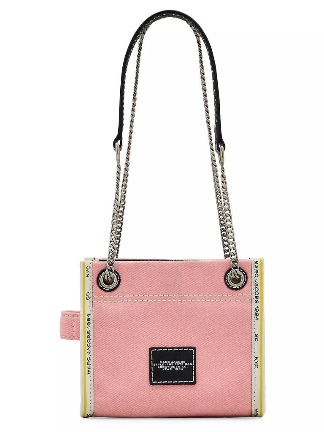 The Denim Chain Crossbody Tote Bag