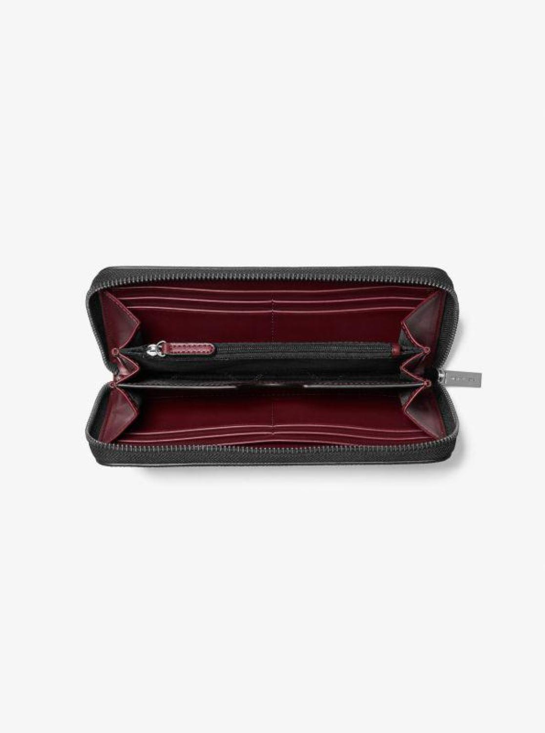 Rivington Signature Logo Striped Zip-Around Wallet