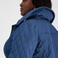 Plus Size Quilted Hooded Anorak Coat