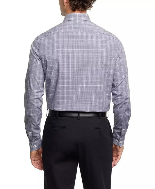 Men's Regular Fit Comfort Stretch Check Dress Shirt