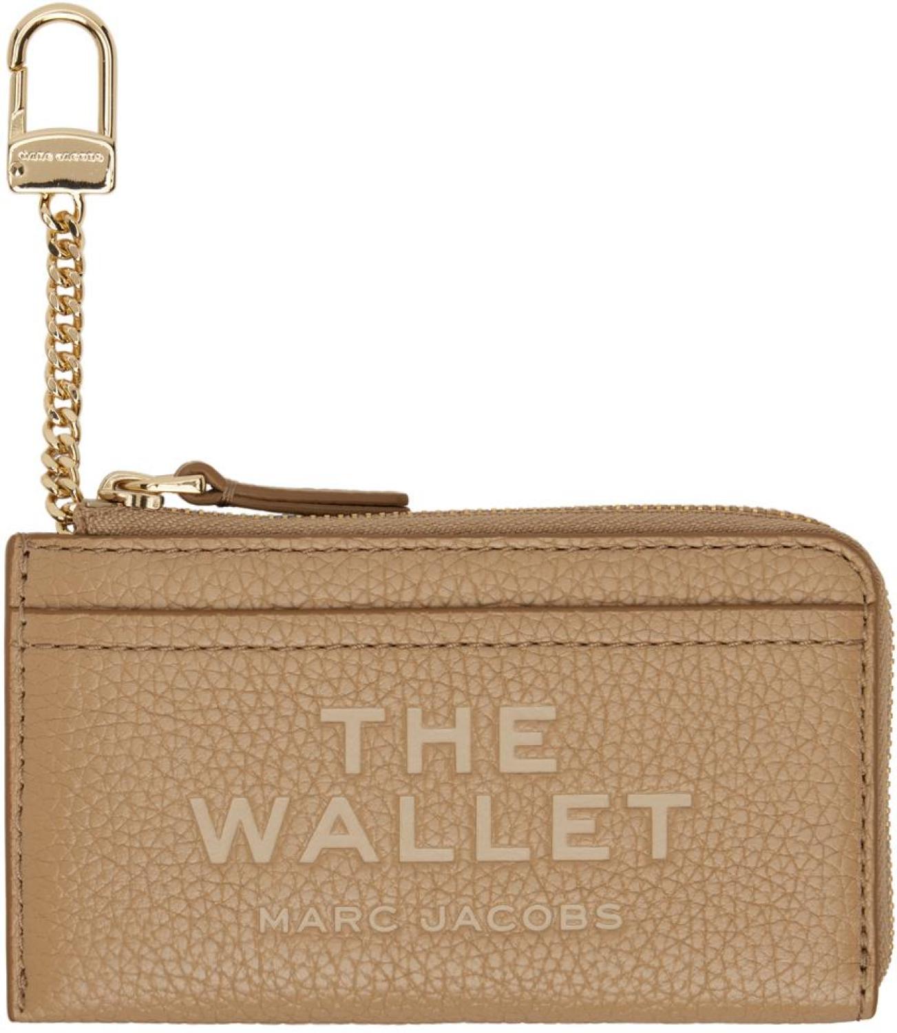 Beige 'The Leather Top Zip Multi' Wallet