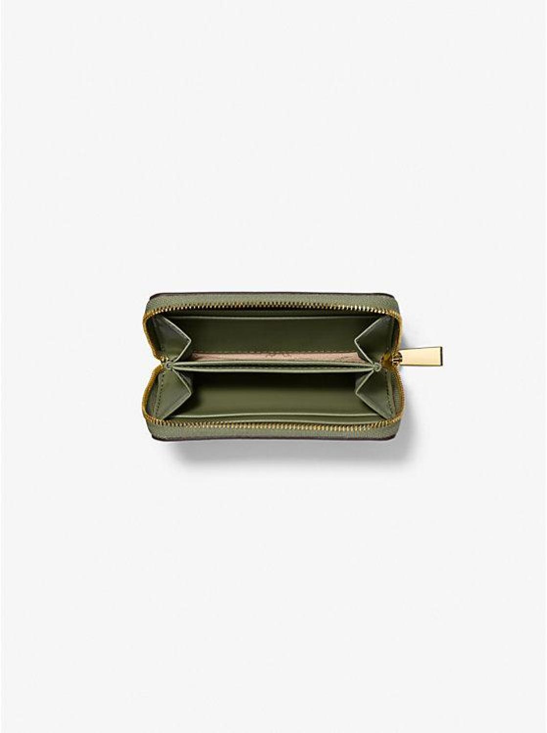 Jet Set Small Topstitched Leather Wallet