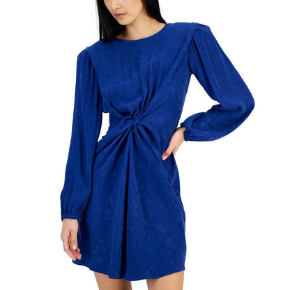 Women's Twist-Front Textured Mini Dress