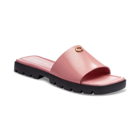 Women's Florence "C" Lug-Sole Slip-On Slide Flat Sandals