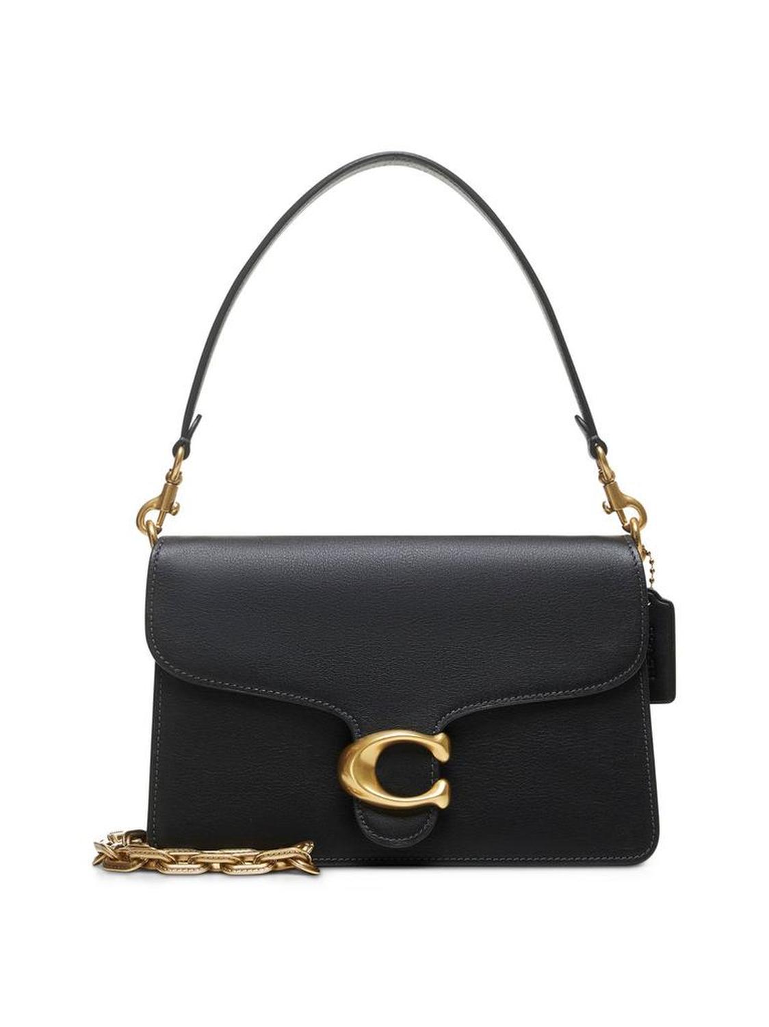 Coach Logo Detailed Fold-Over Shoulder Bag