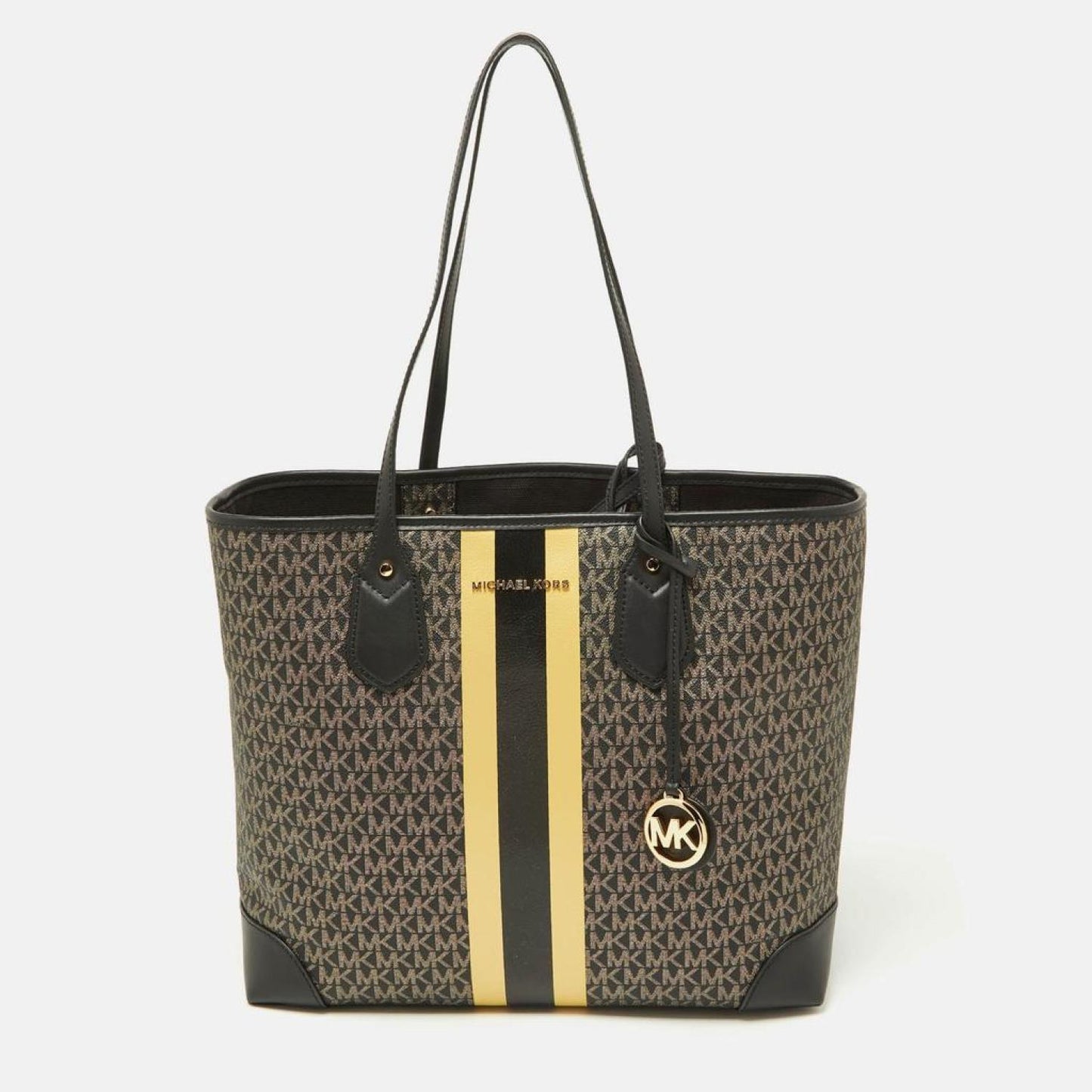 Michael Kors  Signature Coated Canvas And Leather Eva Tote