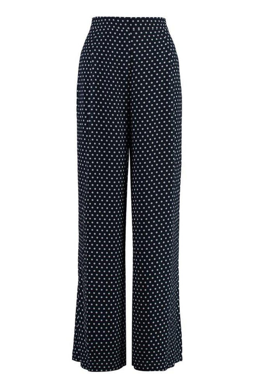 Michael Michael Kors Polka Dot Georgette Wide-Leg Trousers