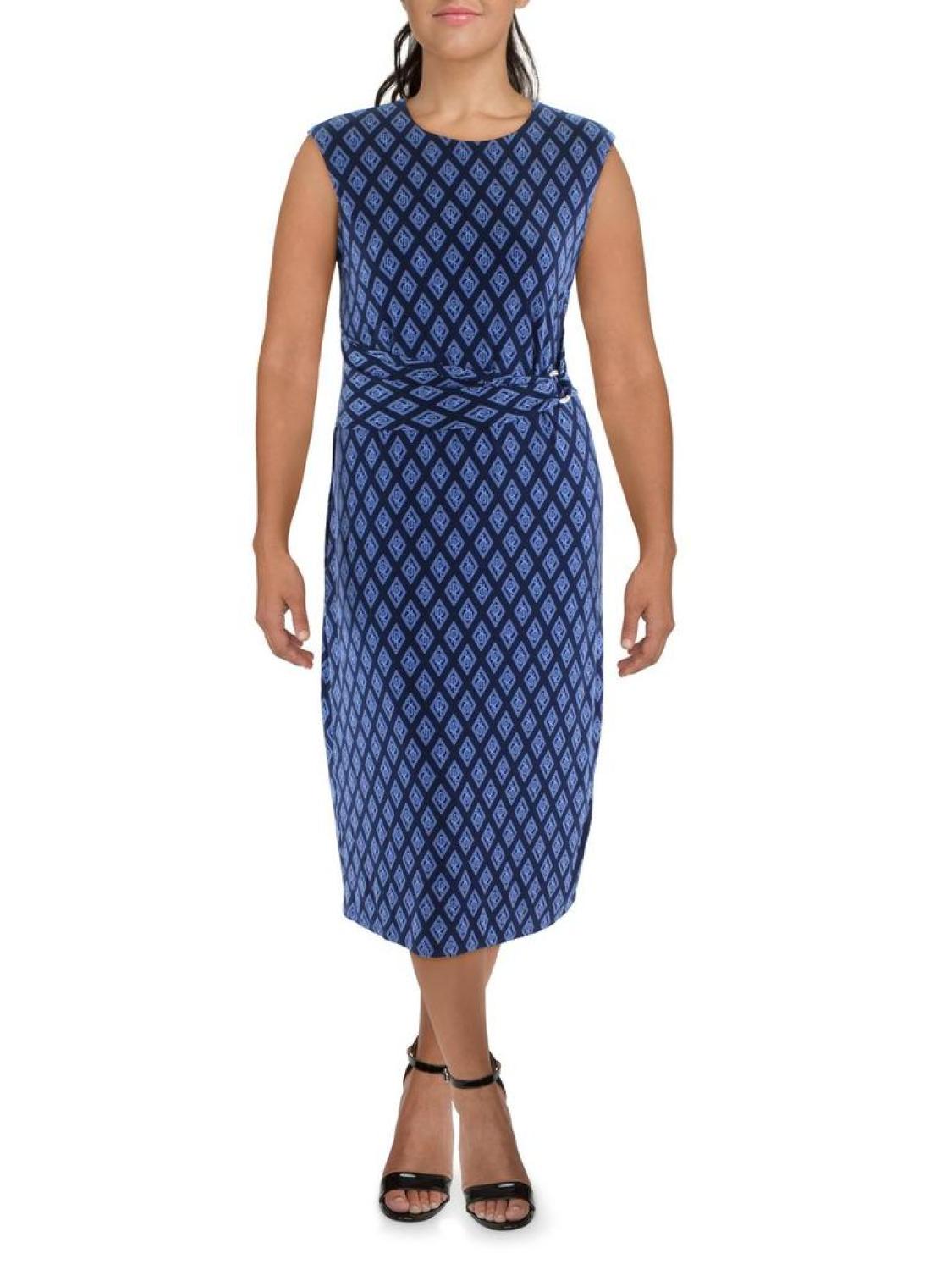 Womens Jersey Logo Print Midi Dress