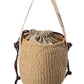 Chloé Woody Small Raffia & Leather Bucket Bag