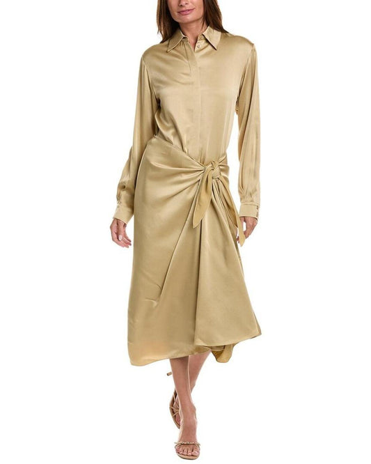 Michael Kors Collection Techno Charm Sarong Shirtdress