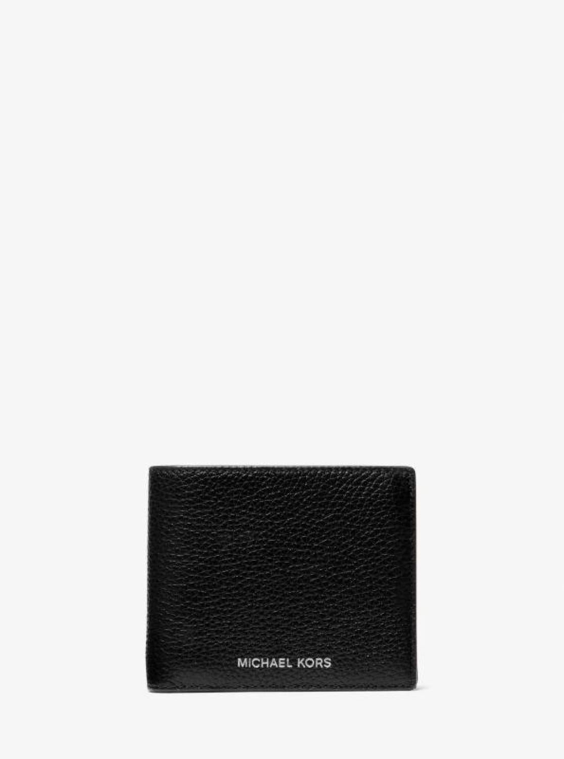 Cooper Pebbled Leather Billfold Wallet With Coin Pouch