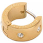 Gold-Tone Small Pavé Chunky Huggie Hoop Earrings, 0.5"