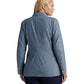 Plus Size Double-Breasted Chambray Blazer