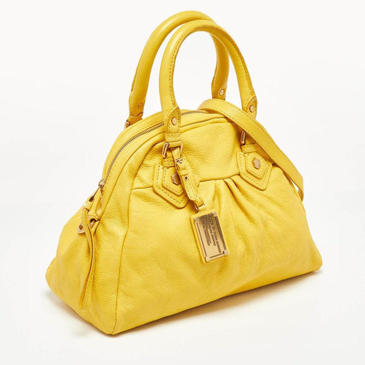 Marc By Marc Jacobs Yellow Leather Classic Q Baby Aidan Satchel