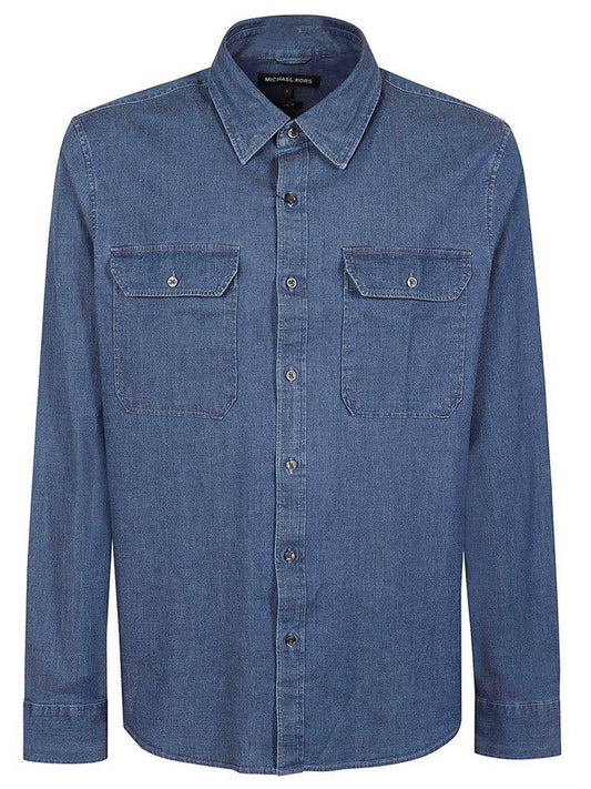 Michael Kors Buttoned Long-Sleeved Denim Shirt