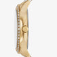 Sage Pavé Gold-Tone and Crocodile Embossed Leather Watch