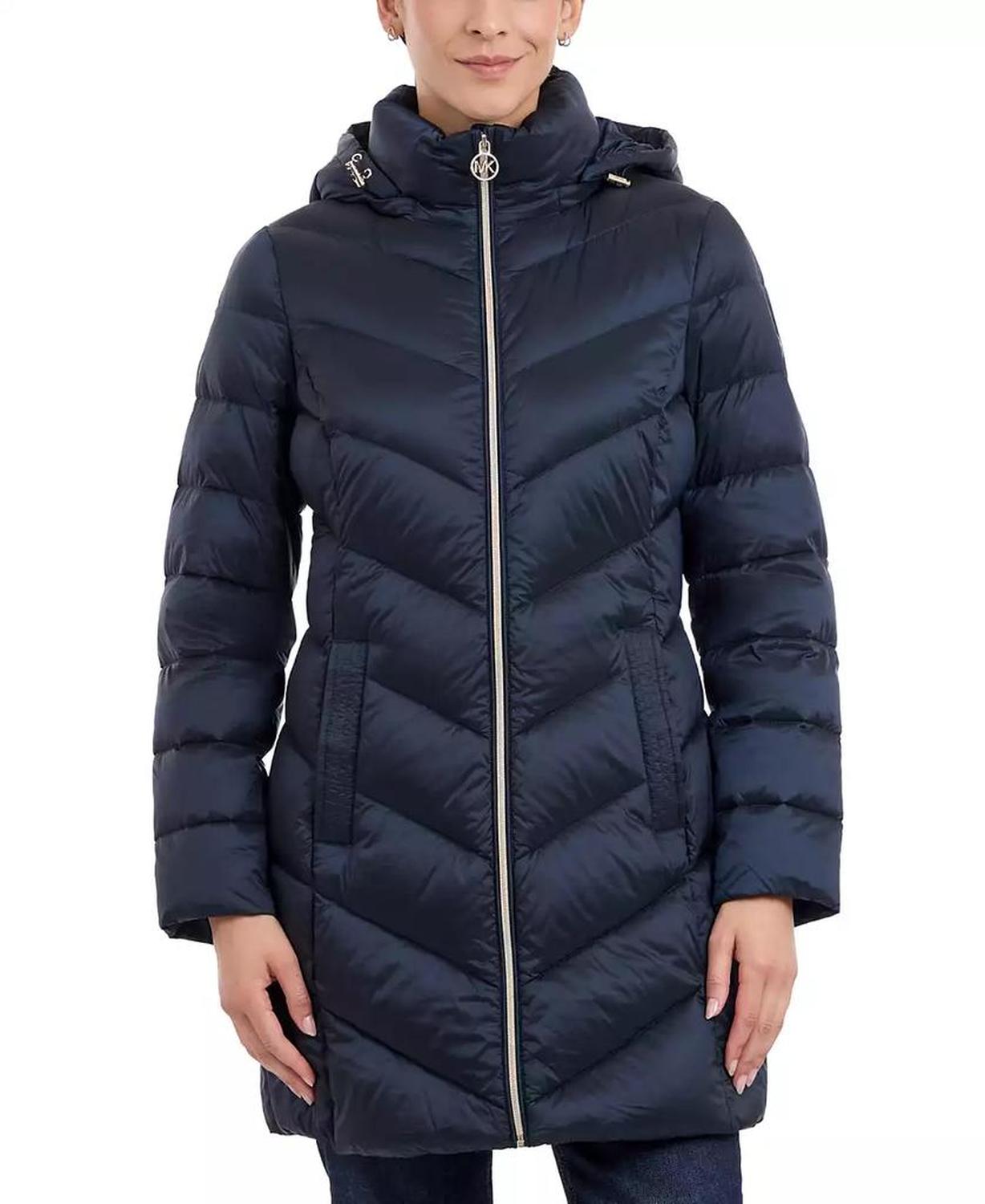 Petite Hooded Packable Down Puffer Coat, Created for Macy's