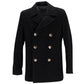 Marc by Marc Jacobs Double Breasted Coat in Black Wool