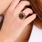 Gold-Tone Cubic Zirconia Martini Statement Ring