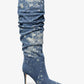 Dawn Splattered Denim Boot