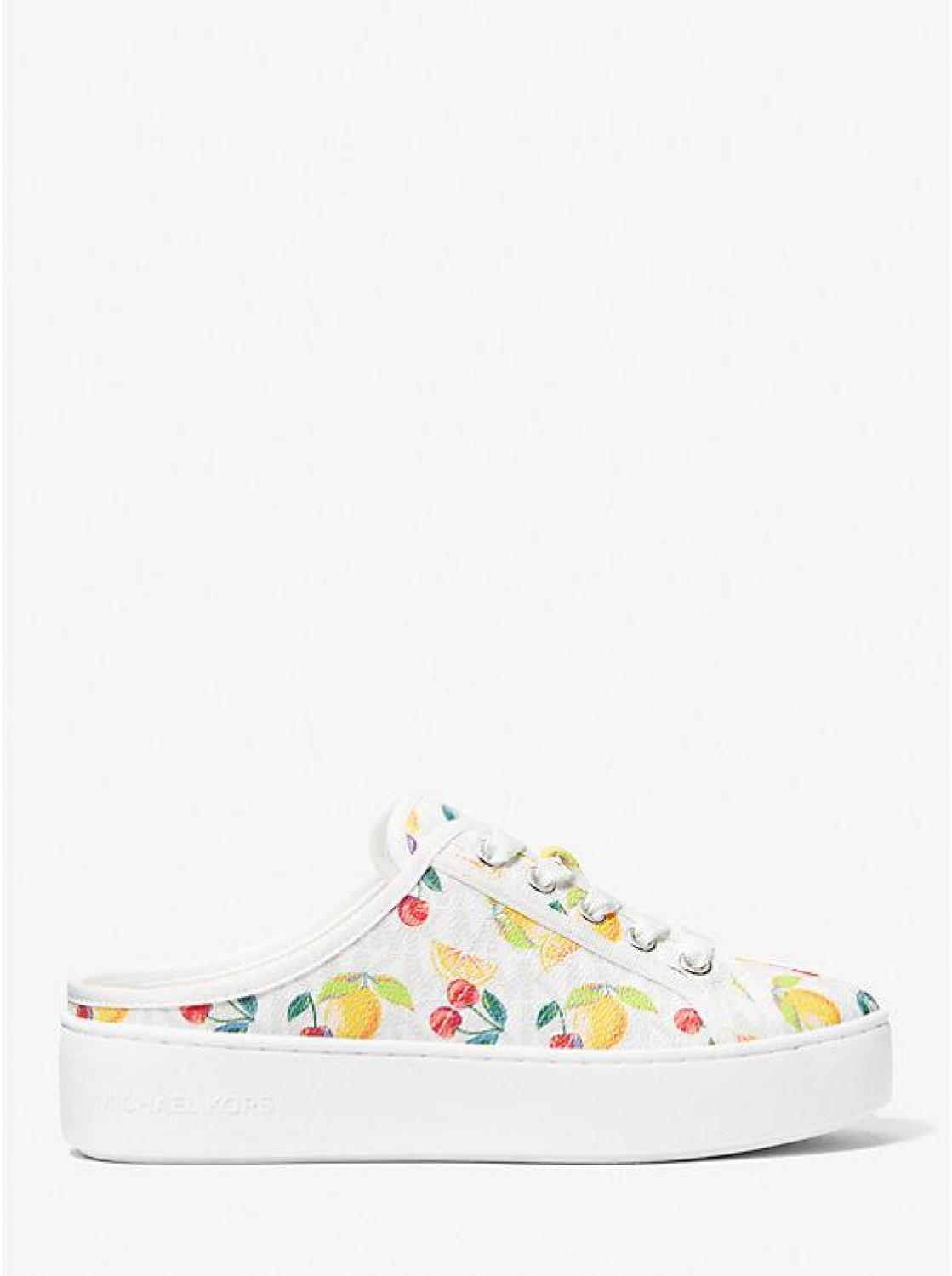 Poppy Fruit Print Logo Slip-On Sneaker