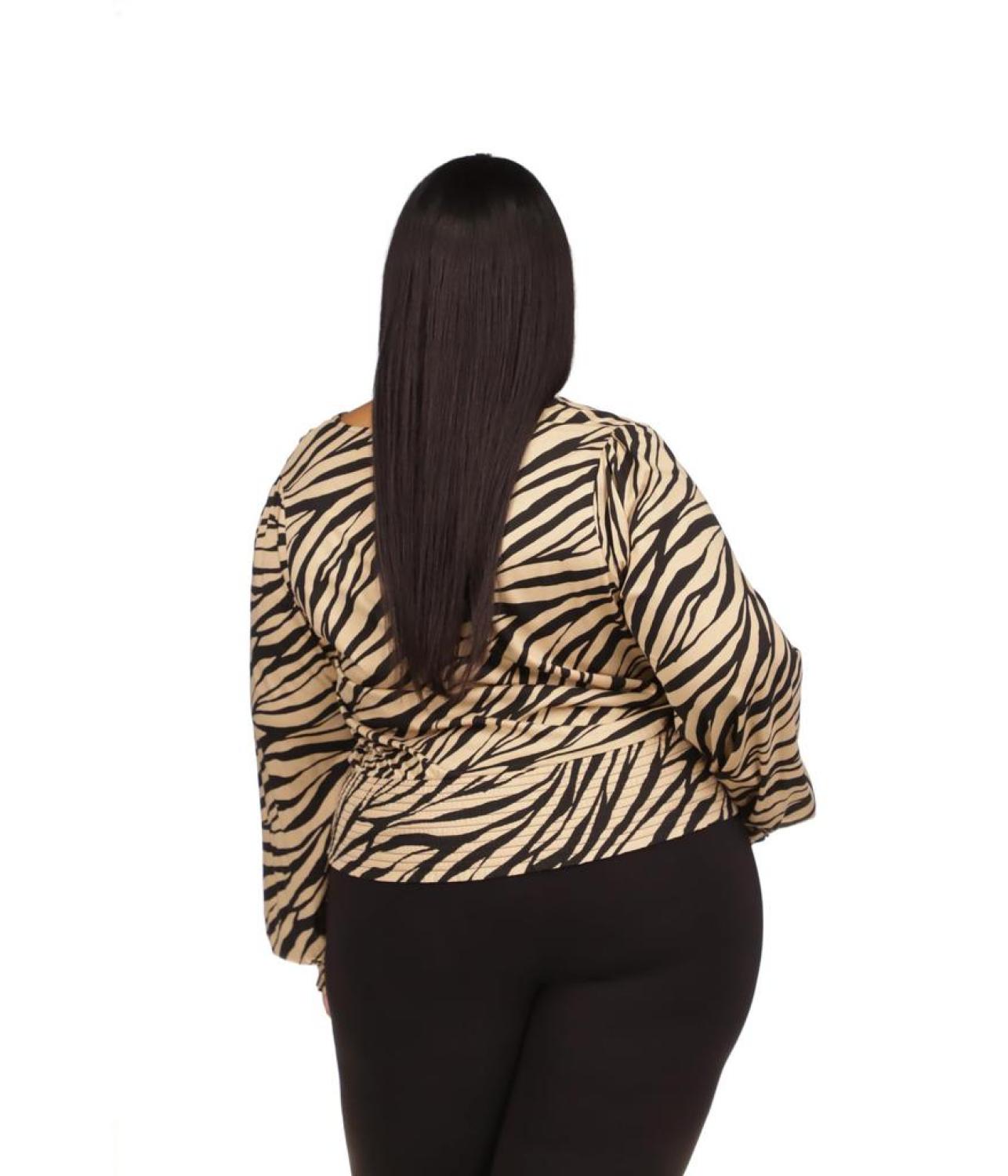 Plus Size Tiger Smock Top