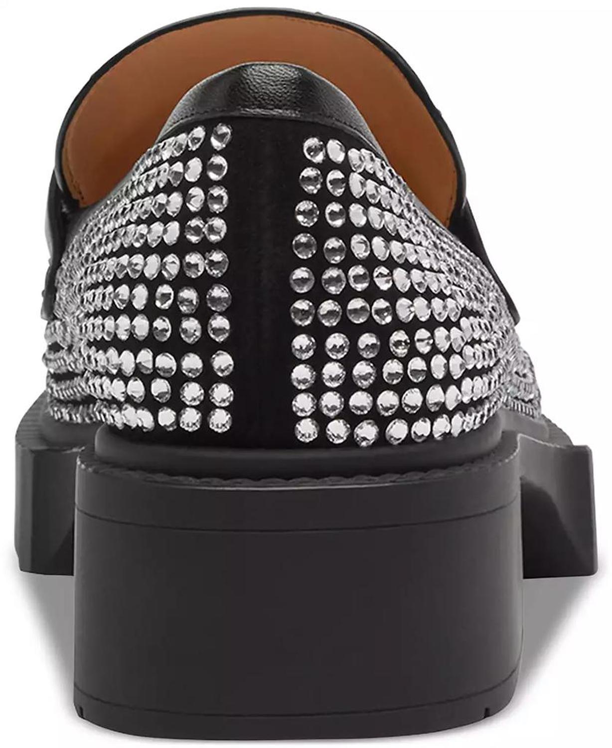 Women's Leah Crystal Platform Lug Loafer Flats