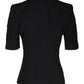 Michael Kors Zipped Short Sleeve Jacket in Black Wool