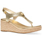 Laney Womens Leather Espadrille Wedge Sandals