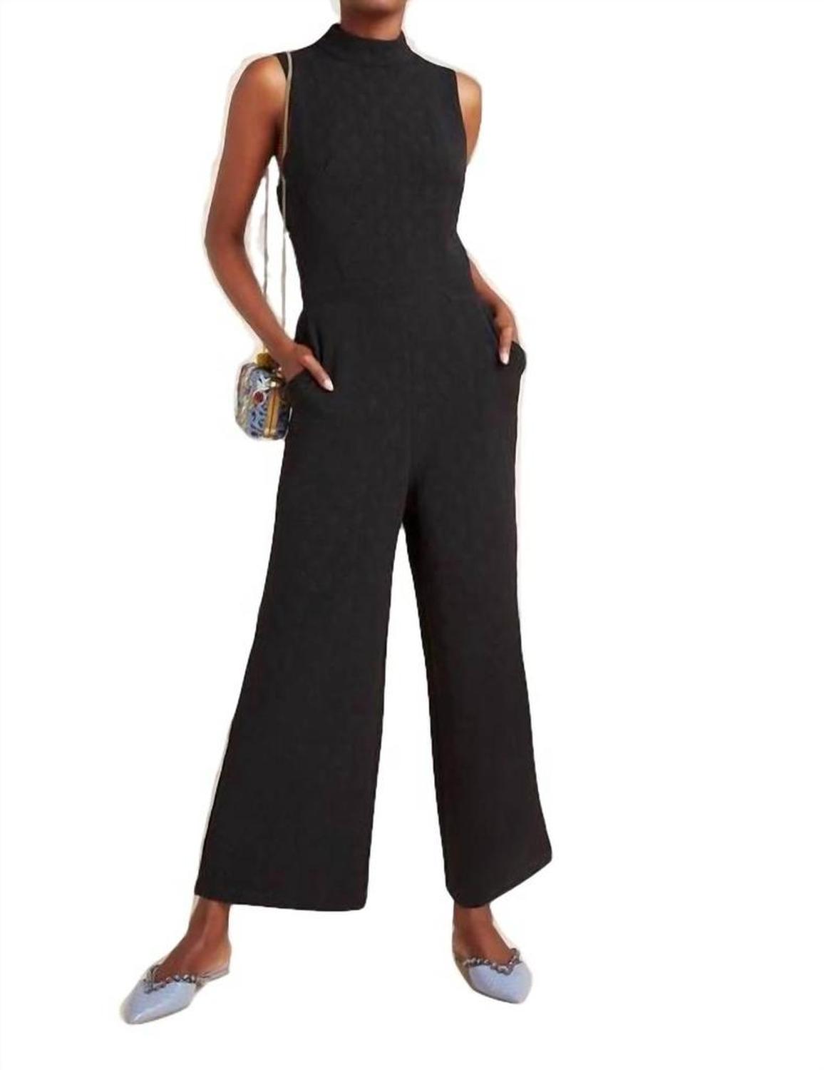 Charley Mock Neck Jumpsuit In Black