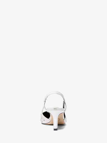 Alora Grommeted Leather Slingback Pump