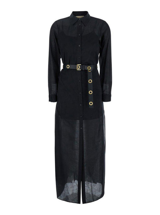 Michael Michael Kors Belted Long-Sleeved Dress