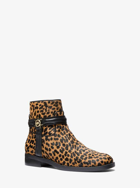 Mindy Leopard Print Calf Hair Boot