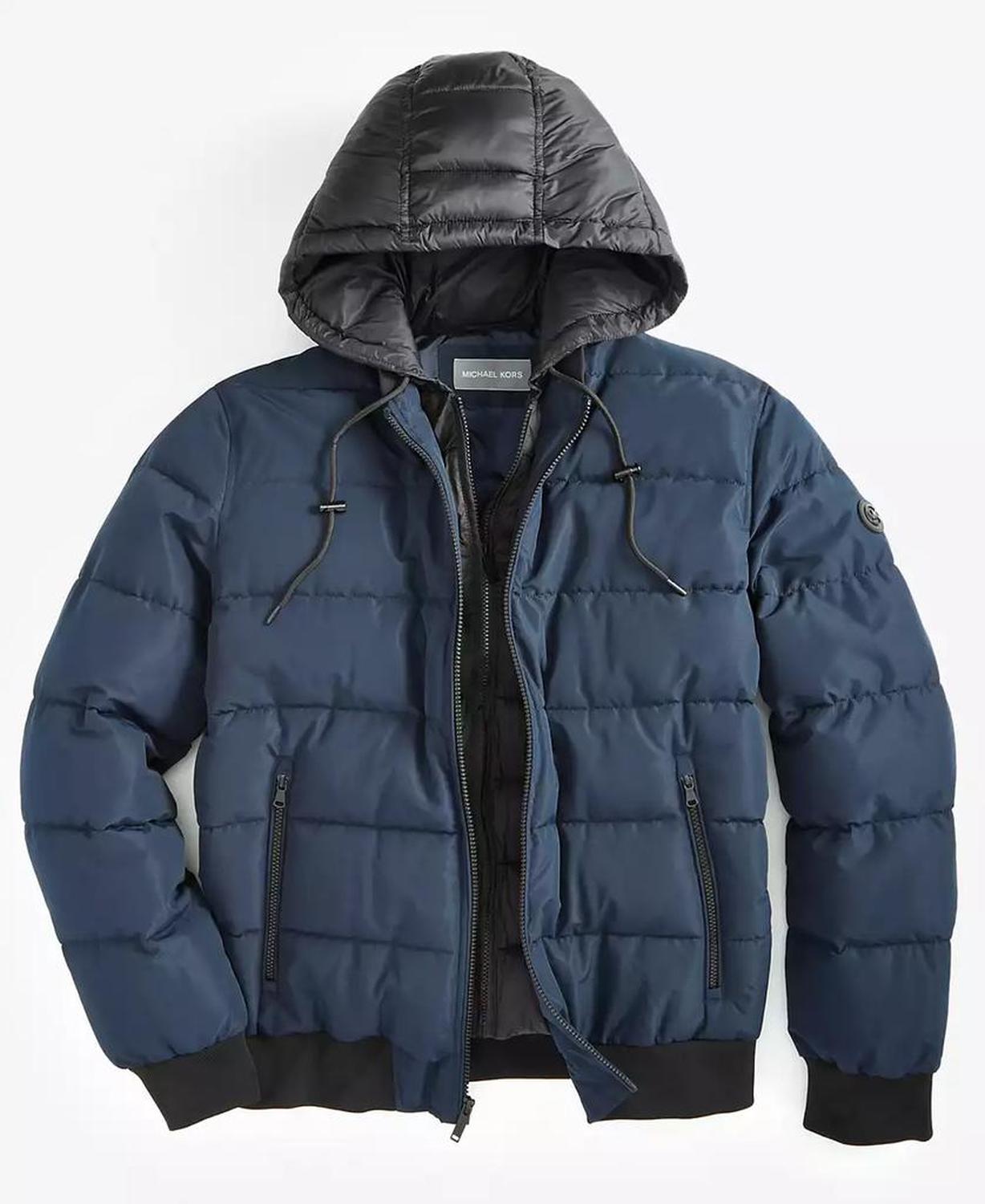 Men's Hooded Puffer Bomber Jacket