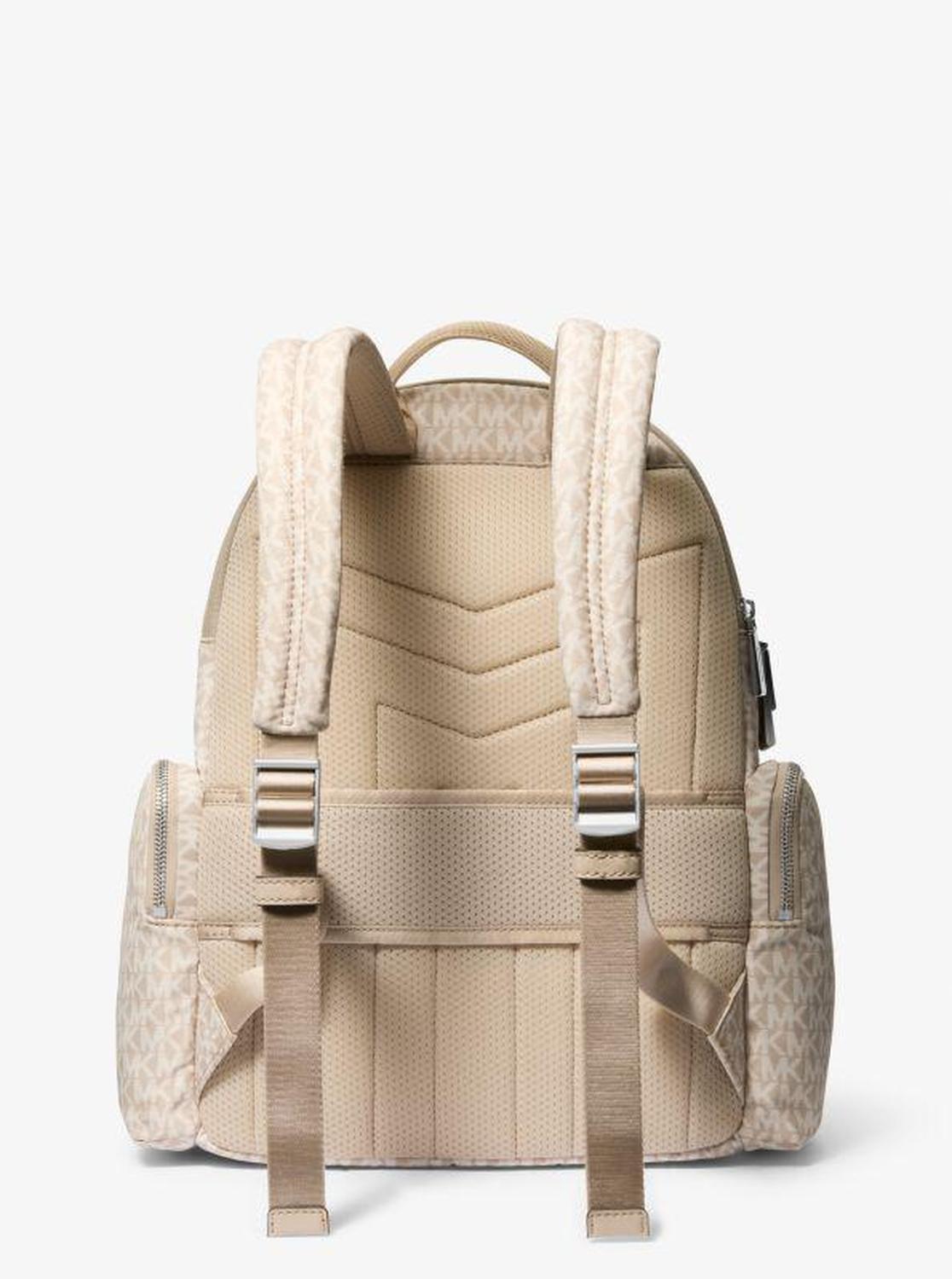 Prescott Large Signature Logo Print Woven Backpack