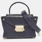 Michael Kors Navy Blue Leather Mini Whitney Top Handle Bag