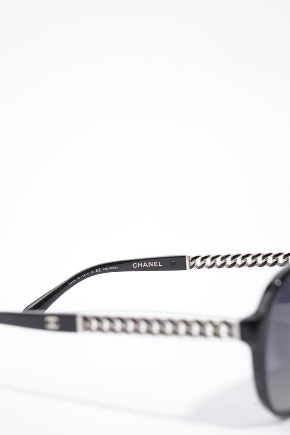 Chanel Chain Detail Polarized Sunglasses  Acetate 135Mm