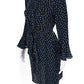 Michael Kors Collection Crape Floral Collar Bell Sleeve Shift Dress Black