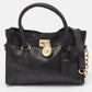 Michael Kors Black Leather Medium Hamilton East West Tote