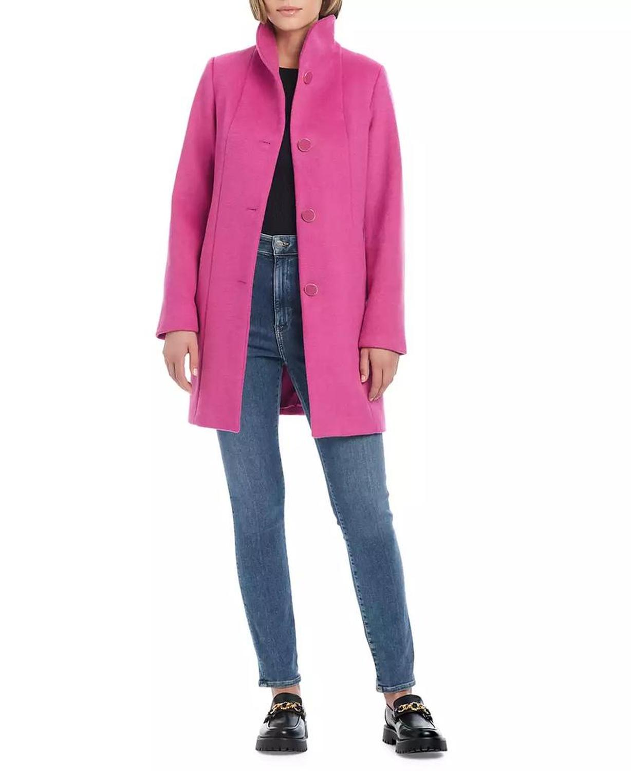 Women's Single-Breasted Stand-Collar Coat