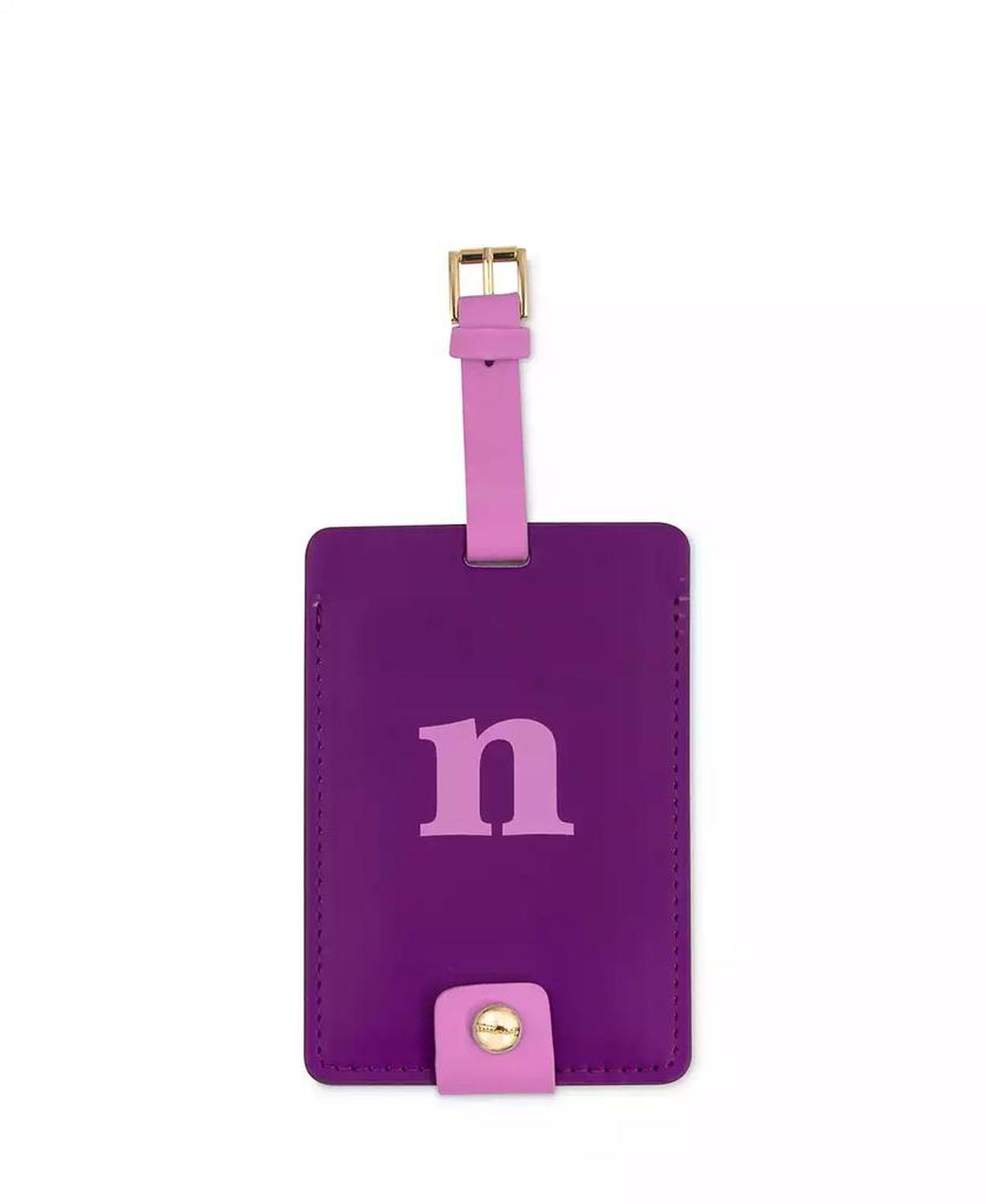 New York Just Mine Initial Luggage Tag, N