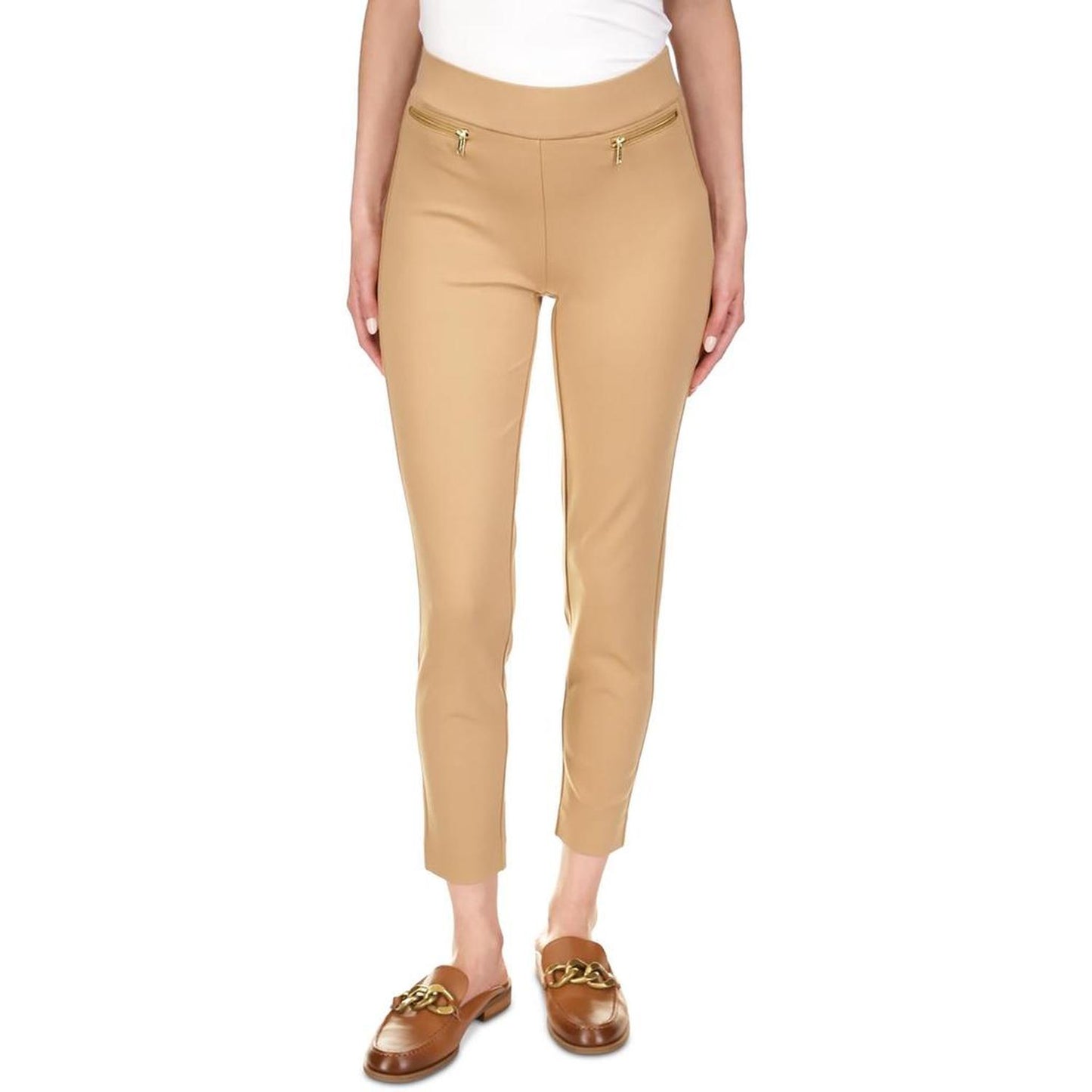 Womens Mid-Rise Ankle Trouser Pants