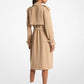 Draped Woven Trench Coat