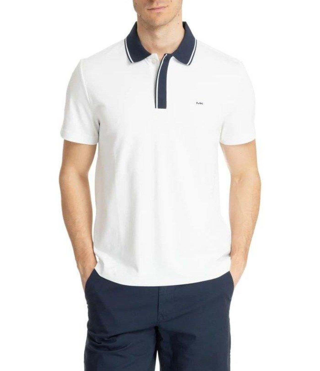 Michael Kors Logo Embroidered Straight Hem Polo Shirt