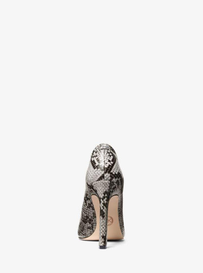 Amara Snake Embossed Leather Pump