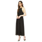 Women's Chain-Strap Satin Pleated Maxi Dress