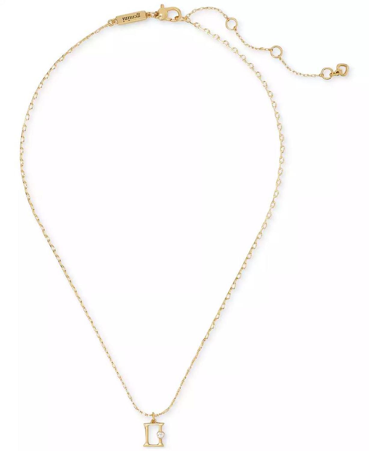 Gold-Tone Pavé Zodiac Mini Pendant Necklace