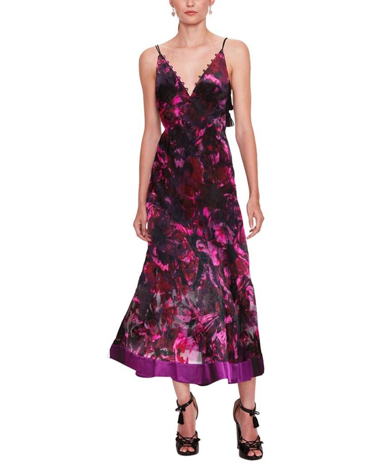 Marchesa Notte Floral Dress