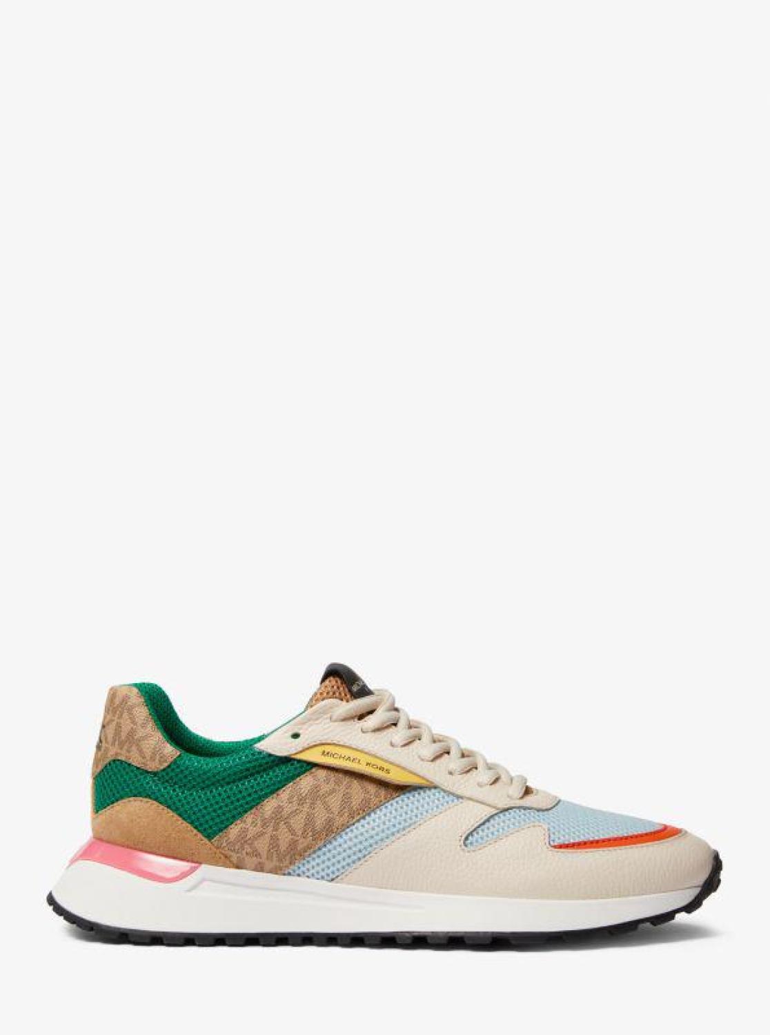 Dax Color-Block Mixed-Media Trainer